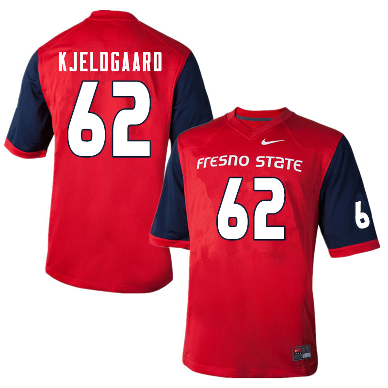 Men #62 Matt Kjeldgaard Fresno State Bulldogs College Football Jerseys Sale-Red - Click Image to Close